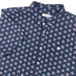 Southern Proper XXL Button Up Shirt Americana Patriotic Stars‎